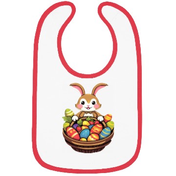 Discover Easter Bunny Rabbit Easter Day Egg Basket Bibs