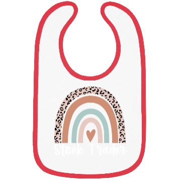 Discover Stock Trader Rainbow Leopard Funny Stock Trader Bibs