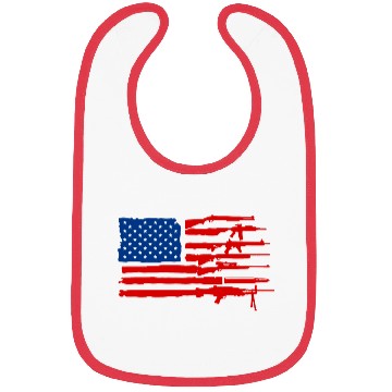 Discover Gun Rifles American Flag Bibs
