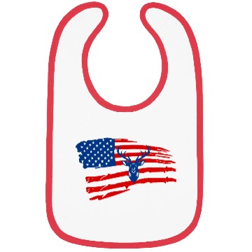 Discover American flag Hunting deer Bibs