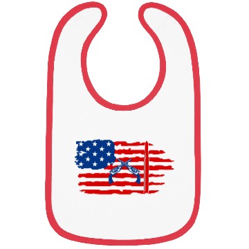 Discover USA flag with gun Bibs