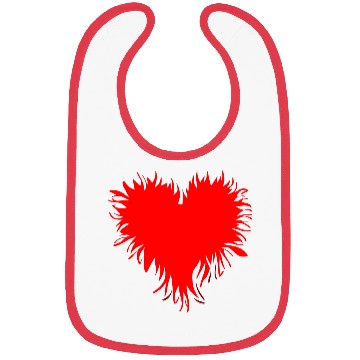 Discover Angry Fiery Heart Vector 2 Colors Bibs
