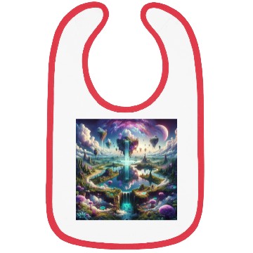 Discover Fantasy Skylands: Surreal Landscape Bibs