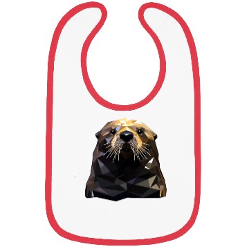 Discover Geometric Style Sea Otter Bibs