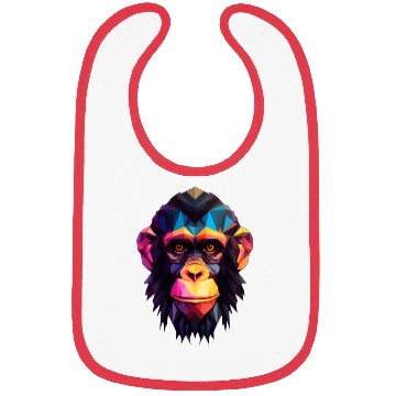 Discover Geometric Style Chimpanzee Bibs