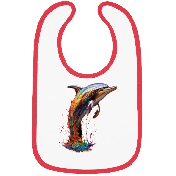 Discover Rainbow Dolphin Bibs