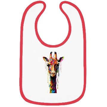 Discover Rainbow Giraffe Bibs