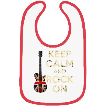 Discover Keep Calm and Rock On Union Jack Guitar Bibs