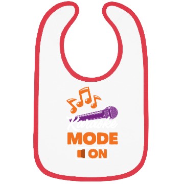 Discover Funny Karaoke Singer Singing Musician Karaoke Gift Bibs