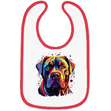 Discover Watercolor Colorful Cane Corso Bibs