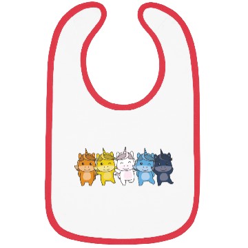 Discover Aroace Flag Pride Lgbtq Cute Unicorn Bibs