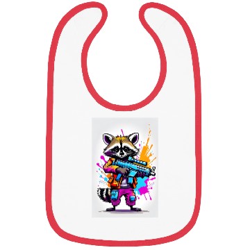 Discover Raccoon with laser gun Bibs