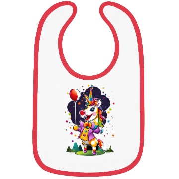 Discover Clown Unicorn Bibs