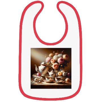 Discover Timeless Elegance Vintage Tea Set Still Life Bibs