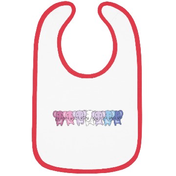 Discover Bigender Flag Pride Lgbtq Cute Elephant Bibs