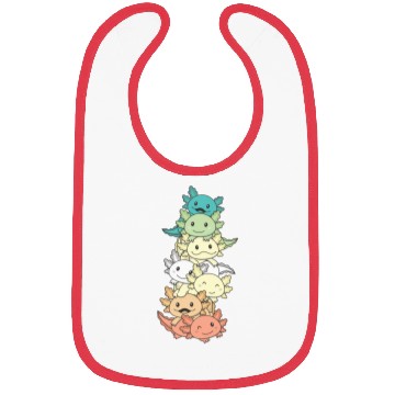 Discover Genderfloren Flag Pride Lgbtq Axolotl Pile Bibs