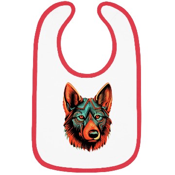 Discover German Shepherd Funny Dog Street Art Comic Pet Bibs