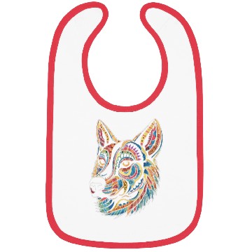 Discover German Shepherd Funny Dog Street Art Comic Pet Bibs