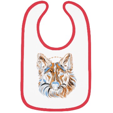 Discover German Shepherd Funny Dog Street Art Comic Pet Bibs