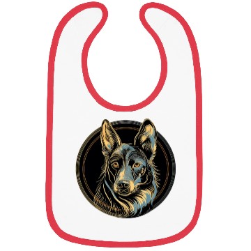 Discover German Shepherd Funny Dog Street Art Comic Pet Bibs