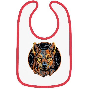 Discover German Shepherd Funny Dog Street Art Comic Pet Bibs