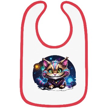 Discover Fantasy Cheshire Cat Smile, Alice in Wonderland Bibs