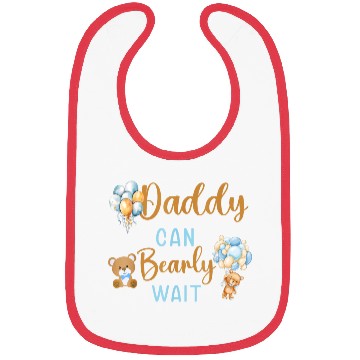 Discover Daddy Can Bearly Wait Baby Shower Bibs