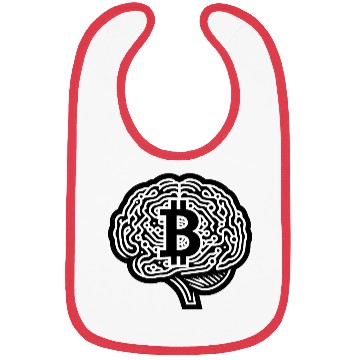 Discover Bitcoin symbol crypto coins brain mindset 3 Bibs