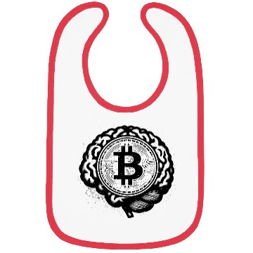 Discover Bitcoin symbol crypto coins brain mindset 4 Bibs