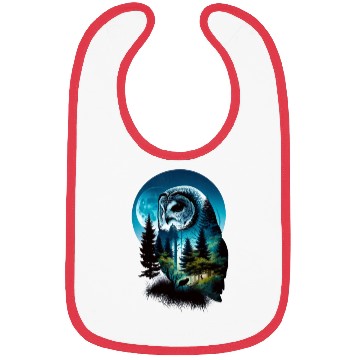 Discover Nature in Owl Pattern Bibs