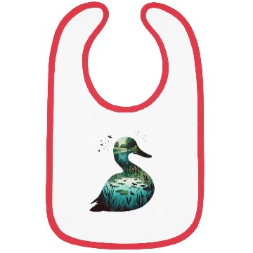 Discover Nature in Duck Pattern Bibs