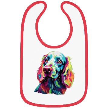 Discover Watercolor Colorful English Setter Bibs