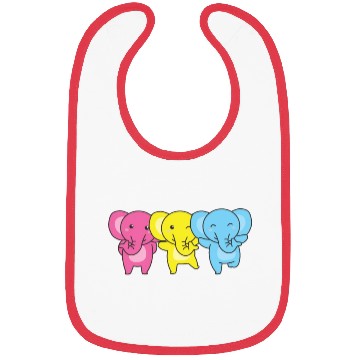 Discover Pansexual Flag Pride Lgbtq Cute Elephant Bibs