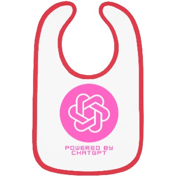 Discover Powered by ChatGPT (Pink Design) Bibs