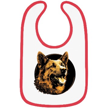 Discover German Shepherd Funny Dog Street Art Comic Pet Bibs