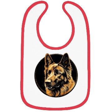 Discover German Shepherd Funny Dog Street Art Comic Pet Bibs