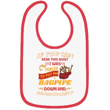 Discover Funny Bagpipe Introvert Retro Vintage Style Bibs