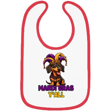 Discover Mardi Gras Dachshund Bibs