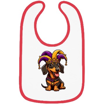 Discover Mardi Gras Dachshund Bibs