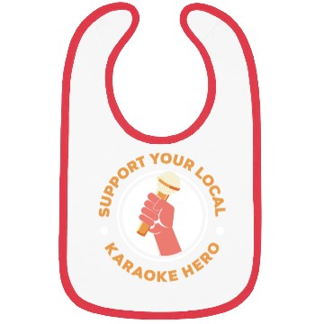 Discover Funny Karaoke Singer Singing Musician Karaoke Gift Bibs
