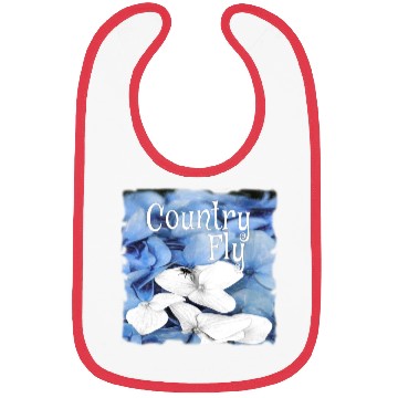 Discover Country Fly Blue Hydrangea Watercolor Clothing Bibs