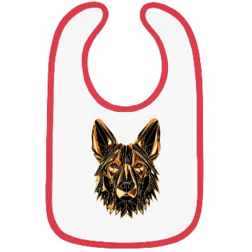 Discover German Shepherd Funny Dog Street Art Comic Pet Bibs