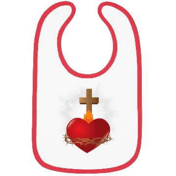 Discover sacred heart of jesus Bibs