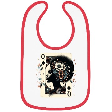 Discover Black Queen Poker Tarot Card African American Bibs