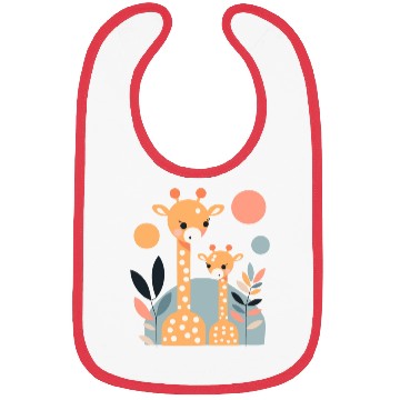Discover Giraffe Family Bibs