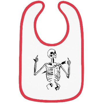 Discover Skeleton pierced Fuck off Bibs