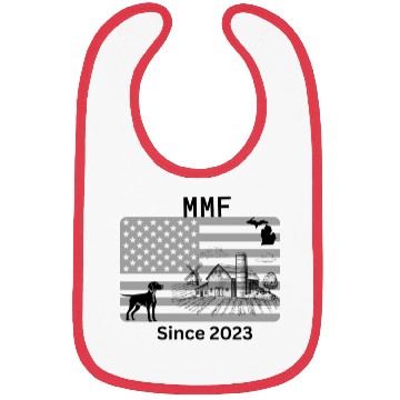 Discover MMF with patriotic background Bibs