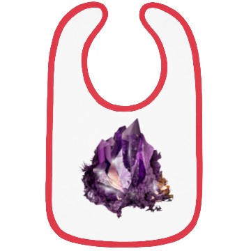 Discover bright purple amethyst crystal motif Bibs