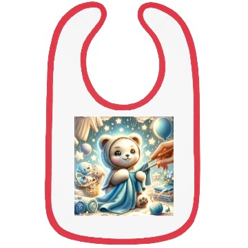 Discover Starry Snuggles Panda Bibs