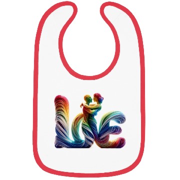 Discover Love is love Bibs